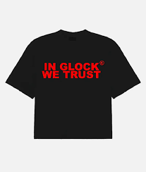 In Glock we Trust tee black/red