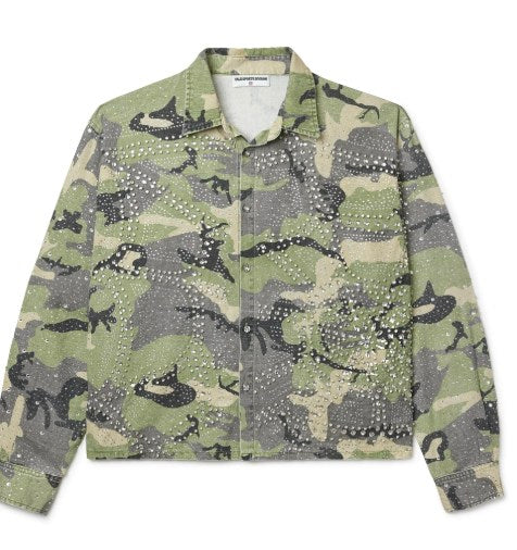 vale camo studded flannel