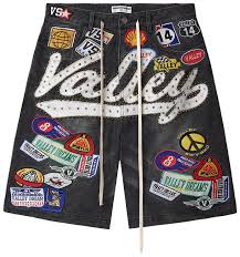 Vale 1980s Jorts Black