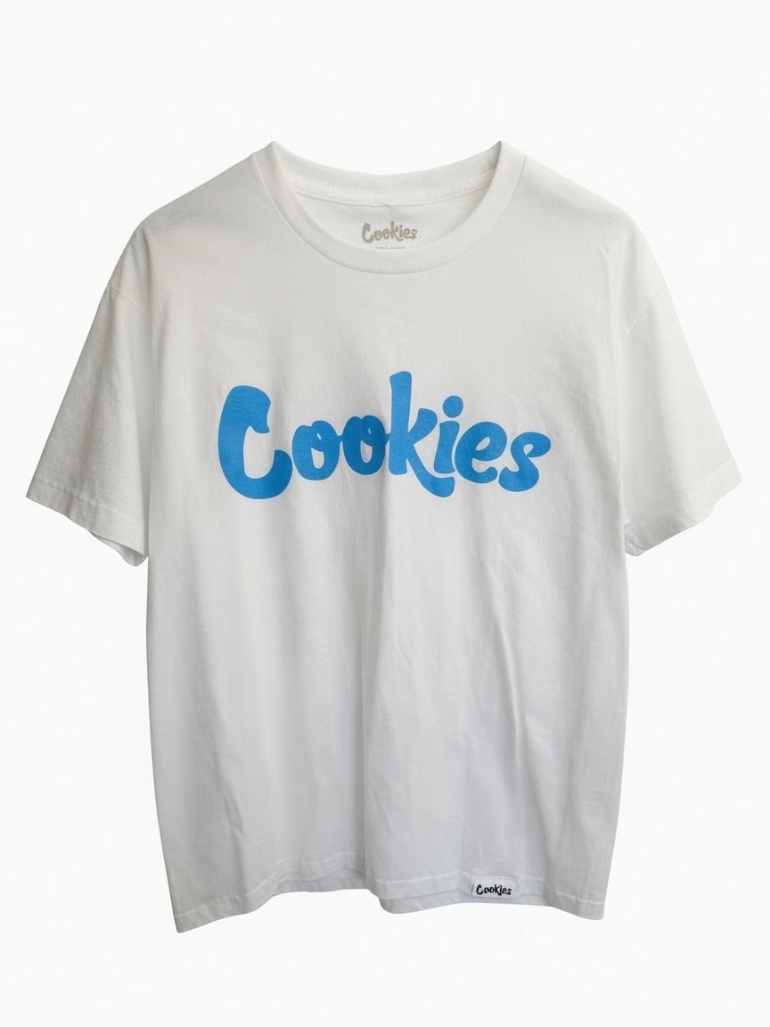 White/Light blue Cookies Tee