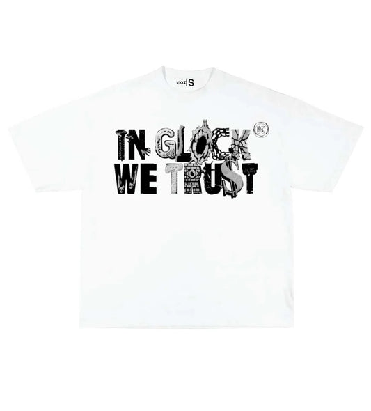 KIXKS IN GLOCK WE TRUST TEE SCRAPYARD WHITE/BLACK