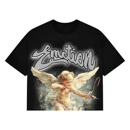 Mixed Emotions Black Angel Tee Cropped