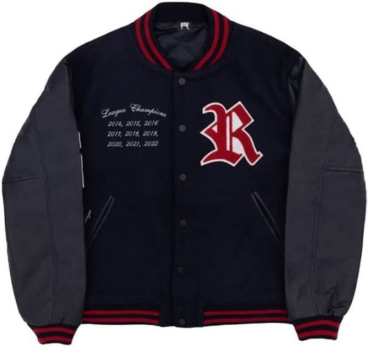 REVENGE ROTTWEILER VARSITY JACKET NAVY