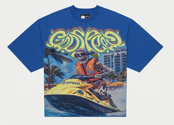 godspeed tee blue wave runner