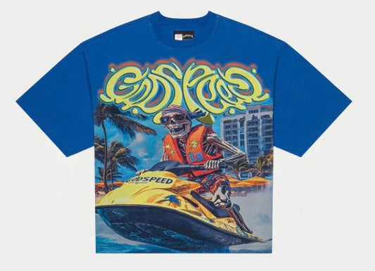 godspeed tee blue wave runner