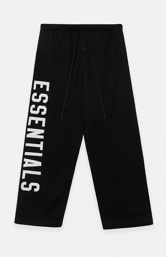Essentials Black Heavy Fleece Relaxed Sweatpants